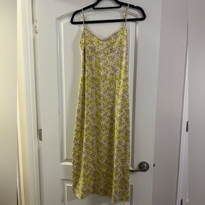 Zara Green Floral Midi Dress